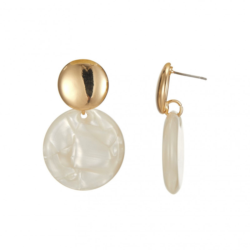 Evelia - Boucle d'oreille tige blanche