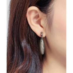 Lyra - Boucles d'oreilles tige gris