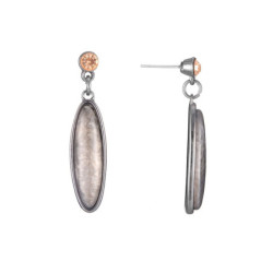 Lyra - Boucles d'oreilles tige gris 2