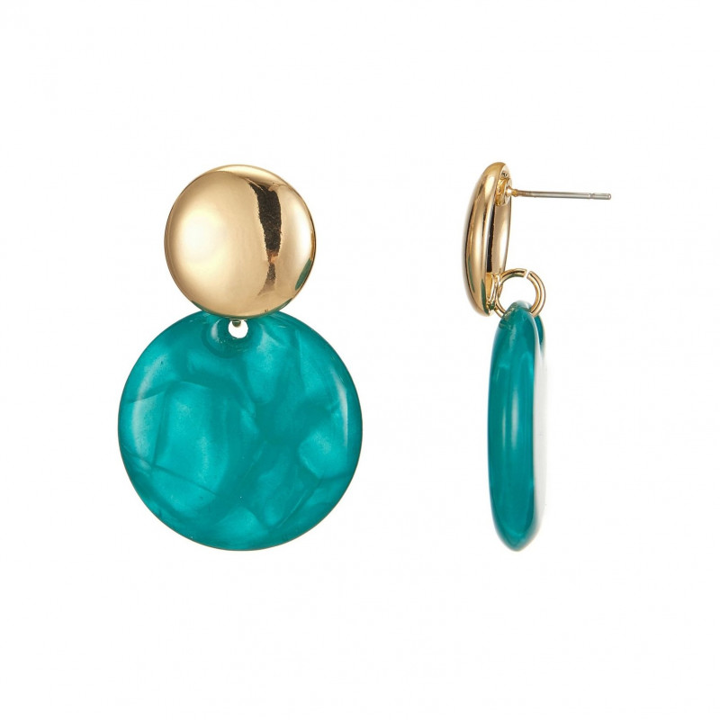 Evelia - Boucle d'oreille tige Turquoise