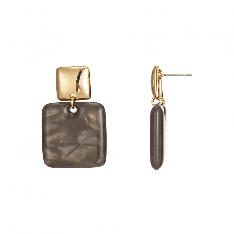 Evita - Boucle d'oreille tige Grise