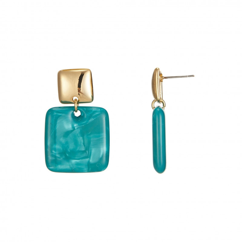 Evita - Boucle d'oreille tige Turquoise