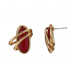 Ekila - Boucle d'oreille tige Rouge