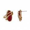 Ekila - Boucle d'oreille tige Rouge