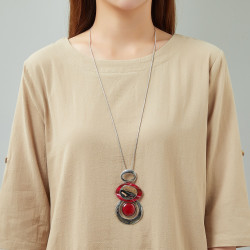 Emeraude - Sautoir Rouge