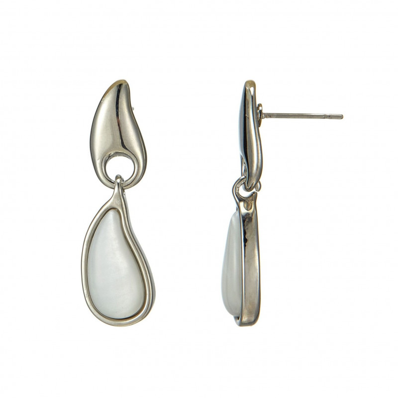 Elisavet - Boucle d'oreille tige Blanche