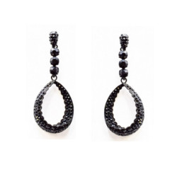 Maeli - Boucles d'oreilles tige noir
