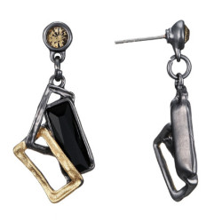 Maena - Boucles d'oreilles tige noir