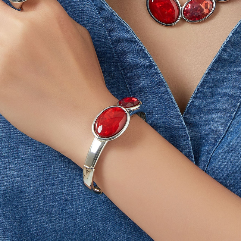 Eusebie - Bracelet élastique Rouge