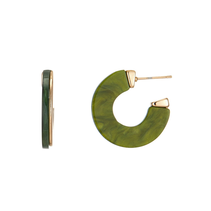 Bayo - Boucle d'oreille tige Verte