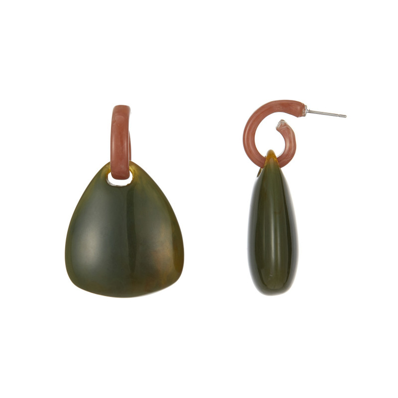 Ebdar - Boucle d'oreille Acier Verte