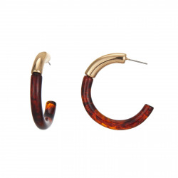 Elizabeta - Boucle d'oreille tige Marron