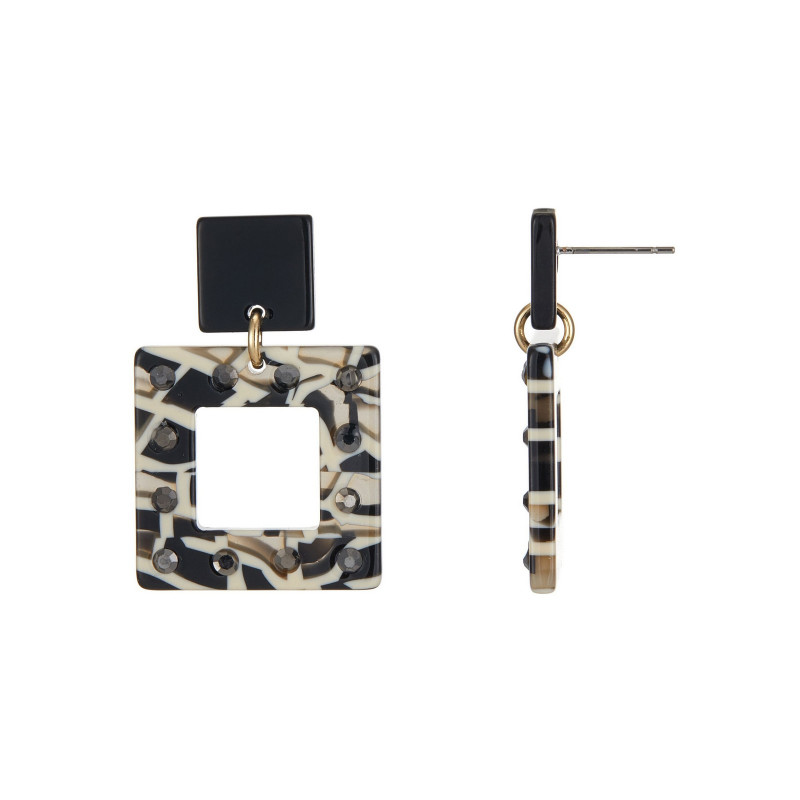 Edita - Boucle d'oreille tige Noire