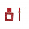 Edita - Boucle d'oreille tige Rouge