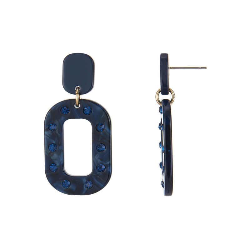 Elisabeti - Boucle d'oreille tige Bleue