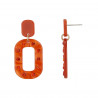 Elisabeti - Boucle d'oreille tige Orange