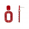 Elisabeti - Boucle d'oreille tige Rouge