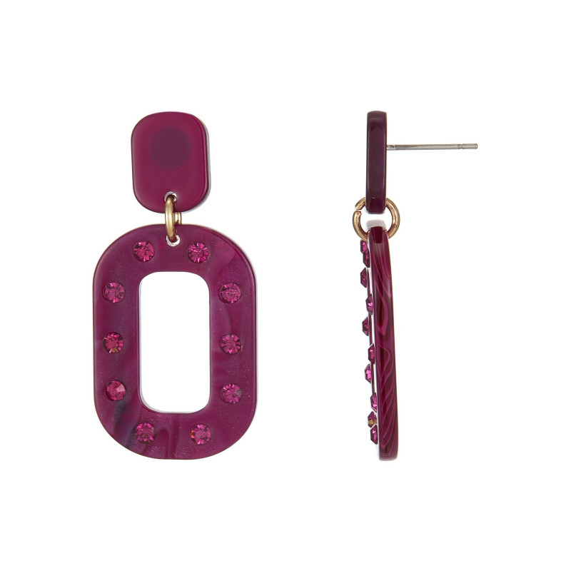 Elisabeti - Boucle d'oreille tige Violette