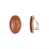 Eirene - Boucle d'oreille clip Marron