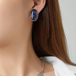 Eirene - Boucle d'oreille clip Violette