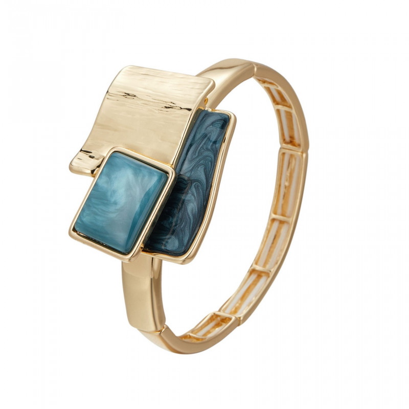 Eline - Bracelet élastique Bleu canard