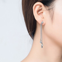 Kincy - Boucles d'oreilles tige argenté