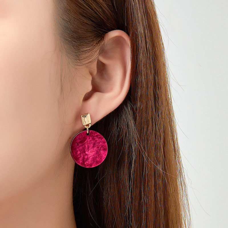 Emilien - Boucle d'oreille tige Violette