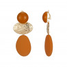 Emilia - Boucle d'oreille clip Camel