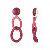 Emeline - Boucle d'oreille clip Fuchsia