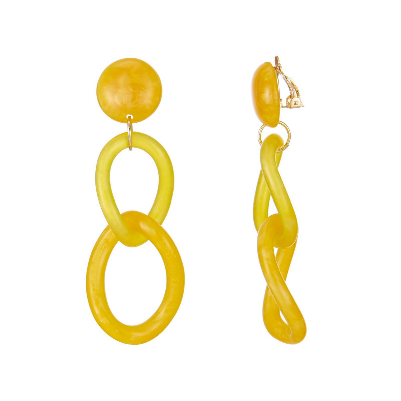 Emeline - Boucle d'oreille clip Jaune