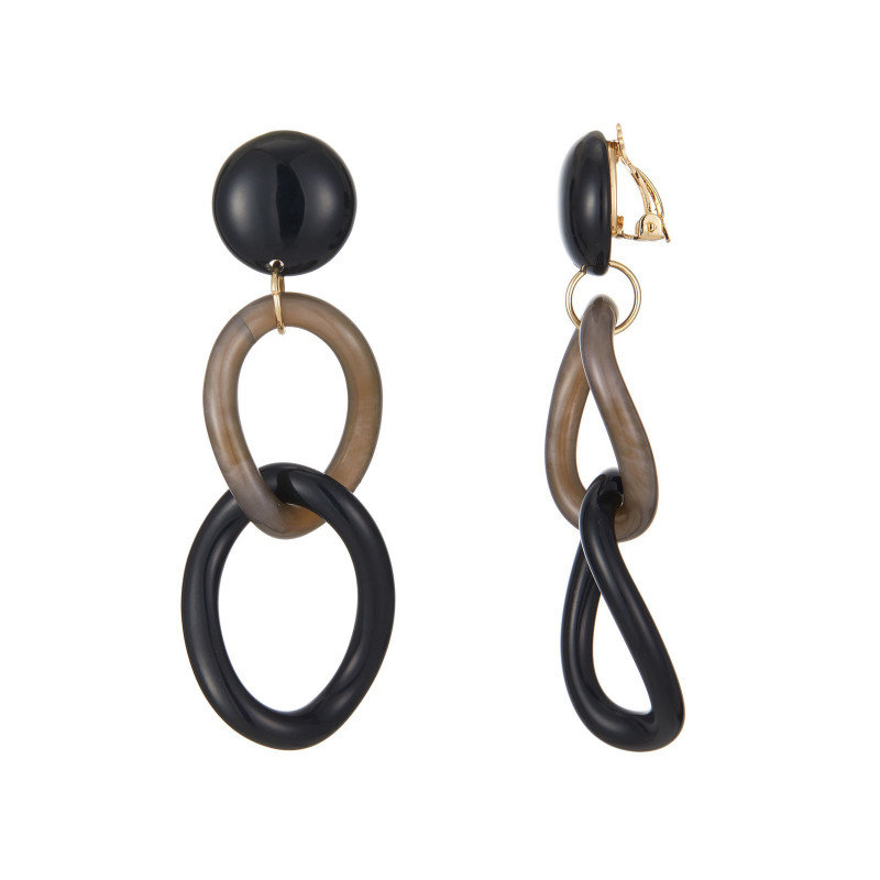 Emeline - Boucle d'oreille clip Noire