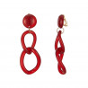 Emeline - Boucle d'oreille clip Rouge
