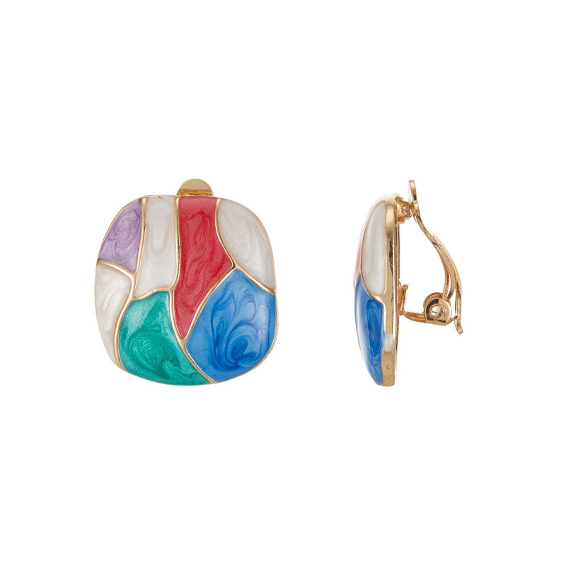 Binah - Boucle d'oreille clip Multicolore