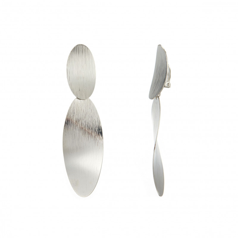 Genevra - Boucle d'oreille clip argentée