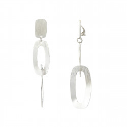 Georgetta - Boucle d'oreille clip argentée