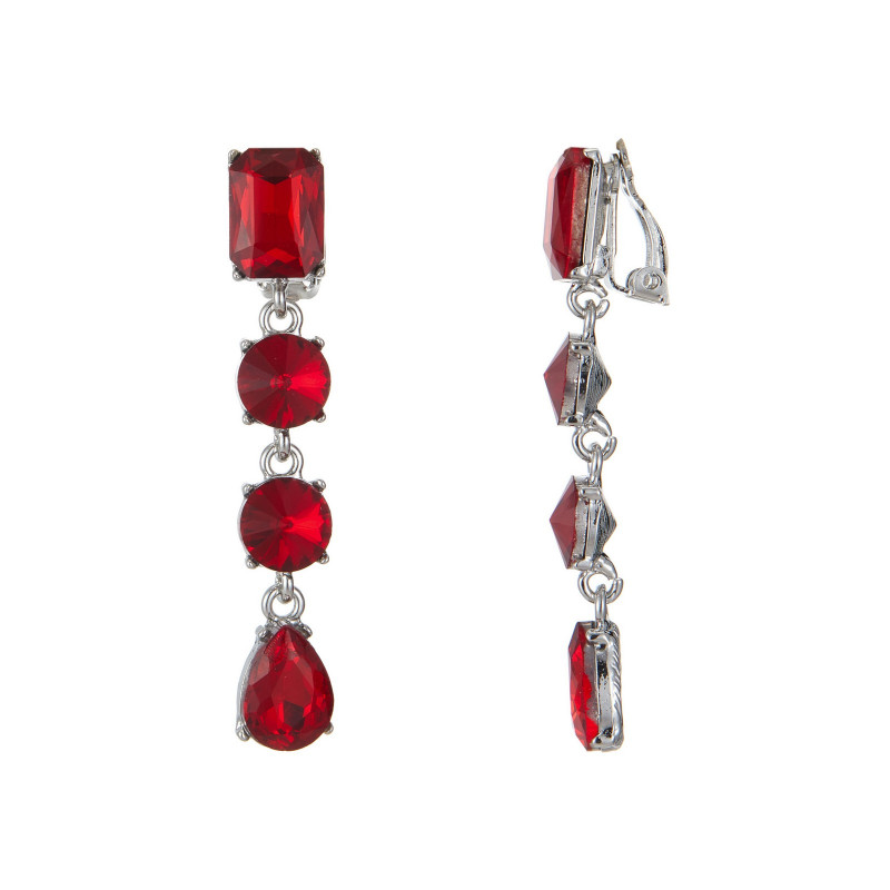 Wattana- Boucle d'oreille clip Rouge