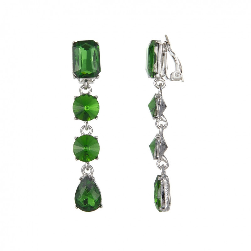 Wattana- Boucle d'oreille clip Verte