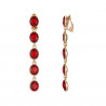 Whetu - Boucle d'oreille clip Rouge
