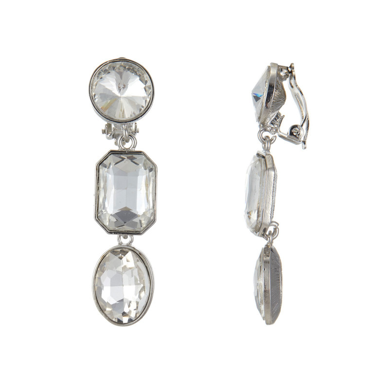 Winter - Boucle d'oreille clip Blanche