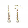 Udve - Boucle d'oreille acier Beige