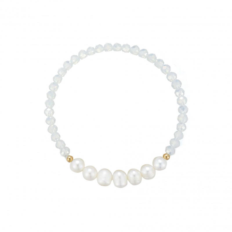 Udve - Bracelet élastique acier Blanc