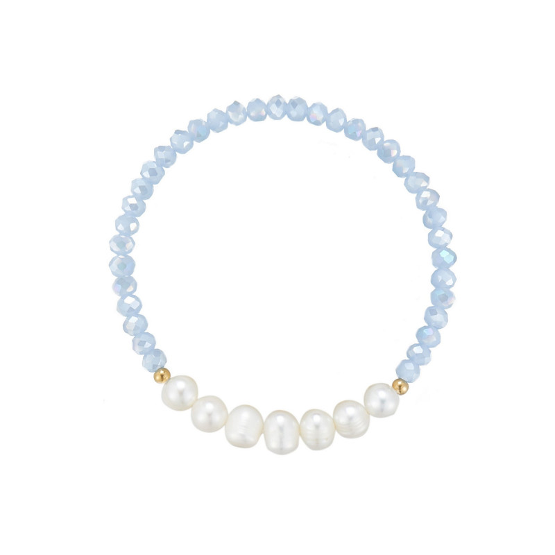 Udve - Bracelet élastique acier Bleu ciel