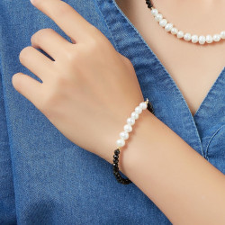 Udve - Bracelet élastique acier Bleu marine
