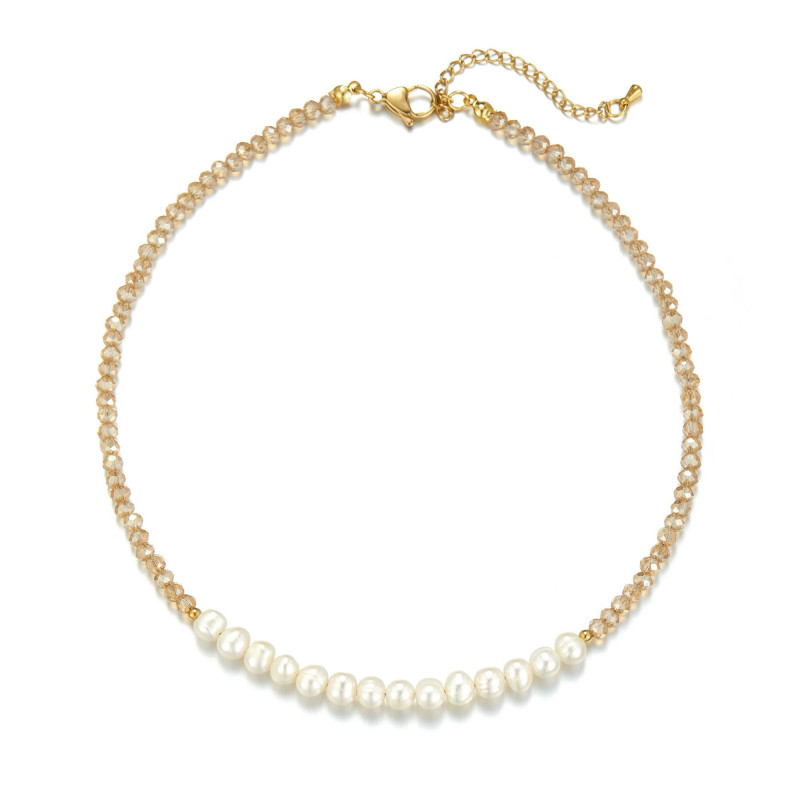 Udve - Collier acier Beige