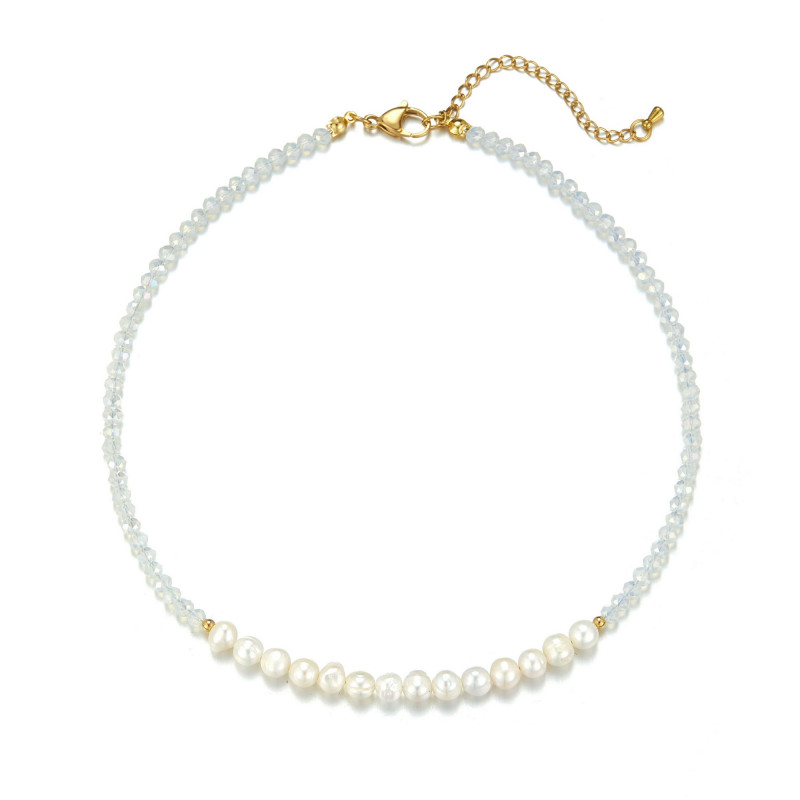 Udve - Collier acier Blanc
