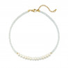 Udve - Collier acier Blanc