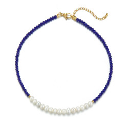 Udve - Collier acier Bleu...
