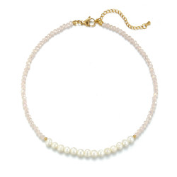 Udve - Collier acier Rose