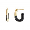 Ukaleq - Boucle d'oreille acier tige Noire