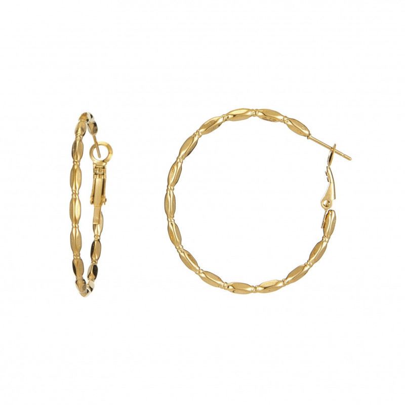 Ulano - Boucle d'oreille acier Créole Dorée